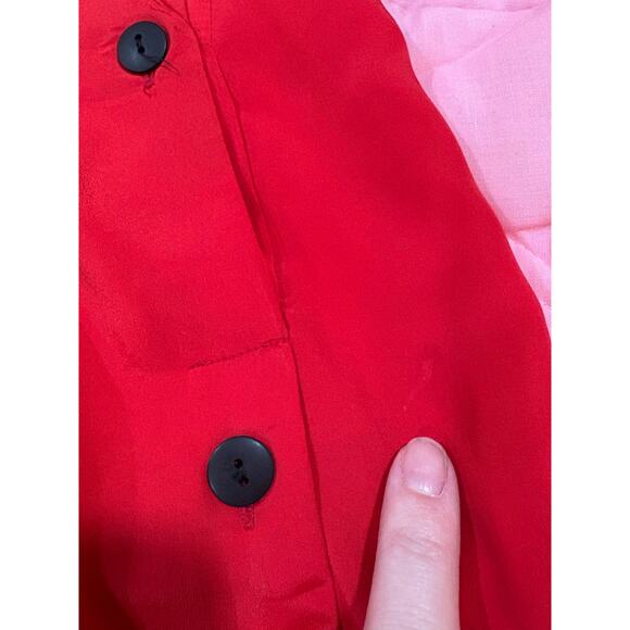 Vintage 80s/90s Darian Red & Black Dress w/ Pockets Size 8 - Picture 11 of 11